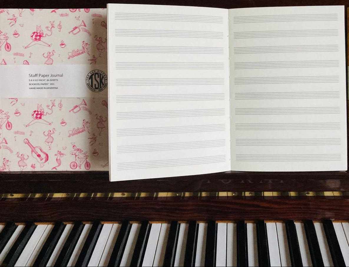 The Sax Kitchen Music Staff Notebook