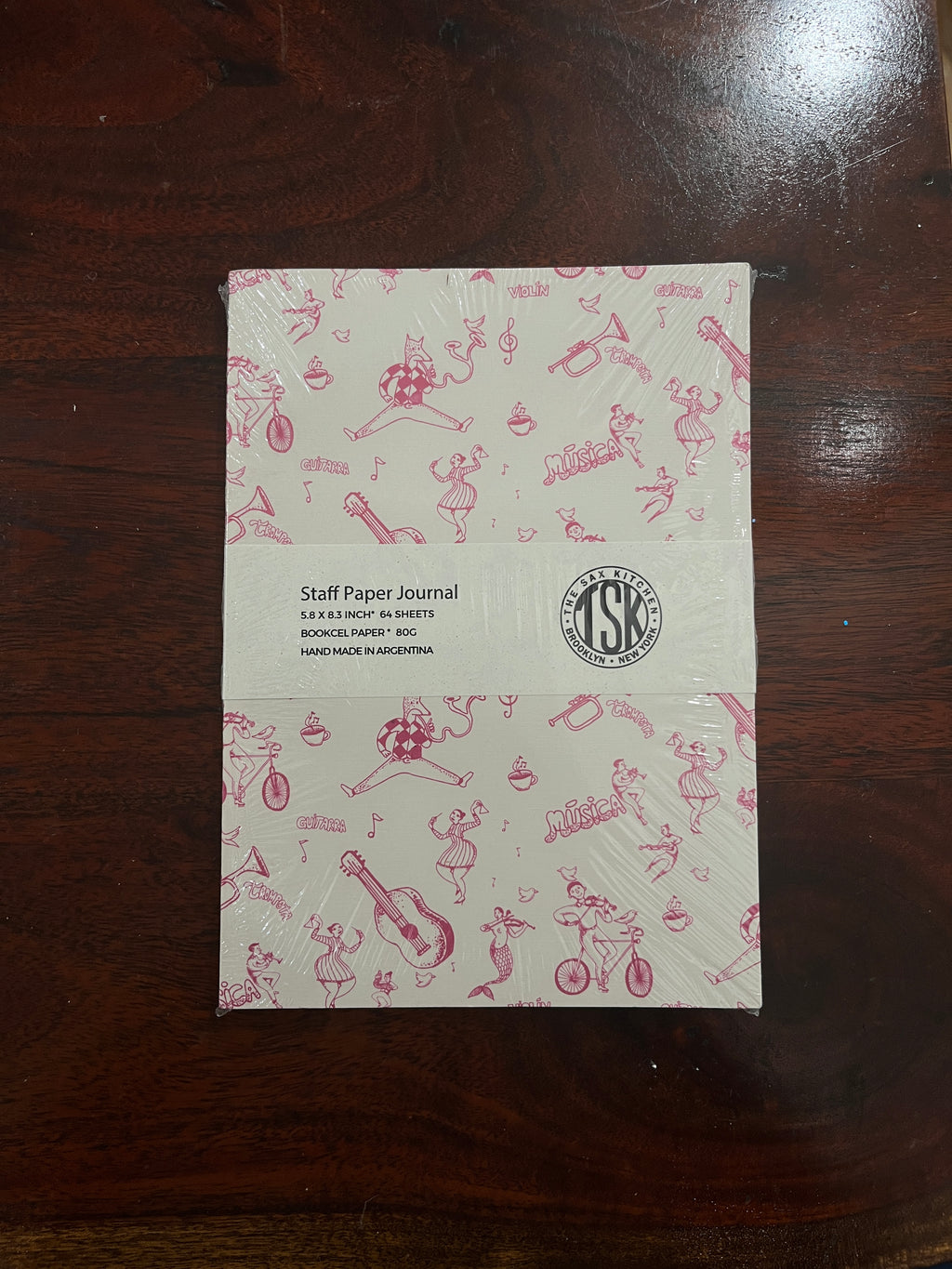 The Sax Kitchen Music Staff Notebook